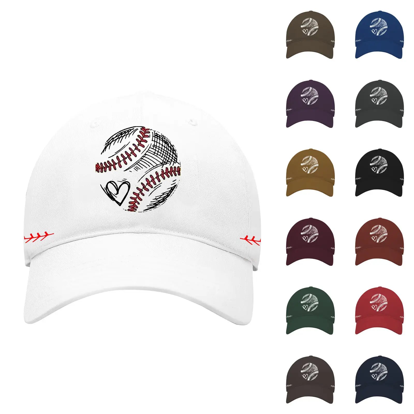 Men Baseball Cap Cross Border Daddy Soft Cotton White