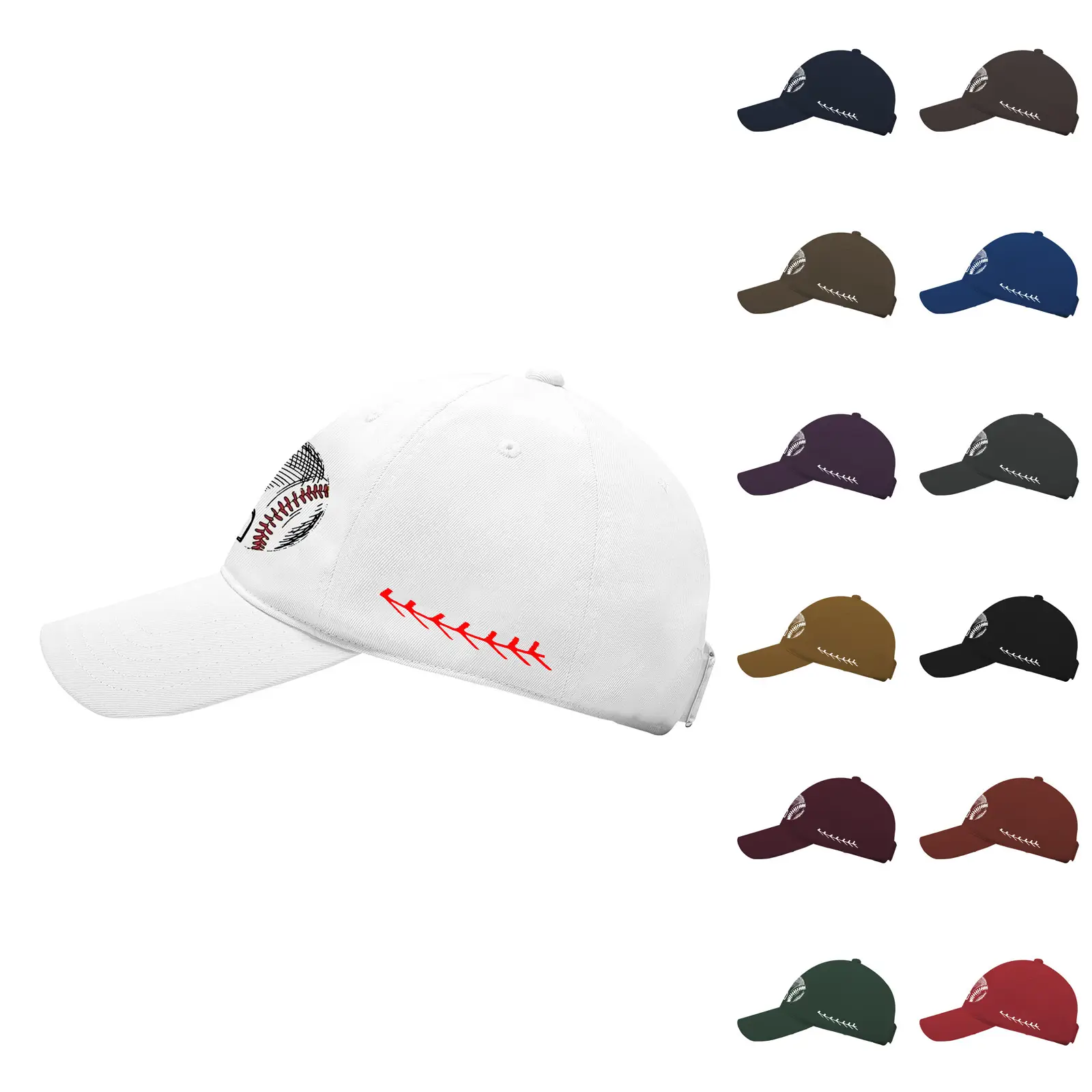 Men Baseball Cap Cross Border Daddy Soft Cotton White — feature 2
