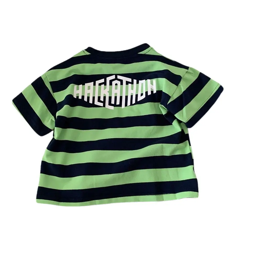 Boys Striped T-Shirt Short Sleeve Summer Wear - Image 7