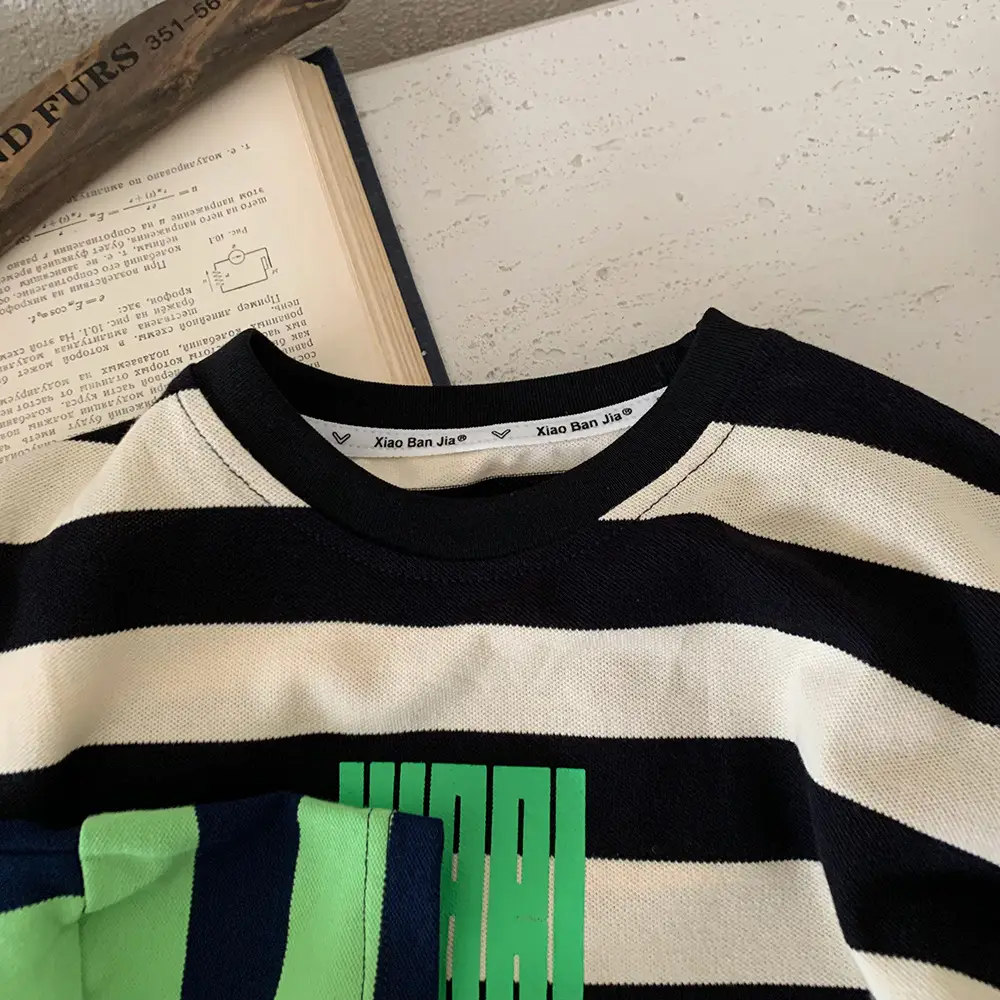 Boys Striped T-Shirt Short Sleeve Summer Wear — feature 8