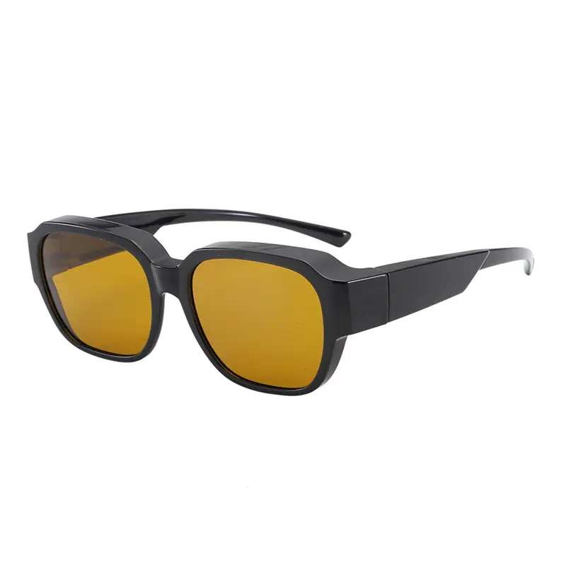 UV400 Polarized Sunglasses Black Yellow - Image 9