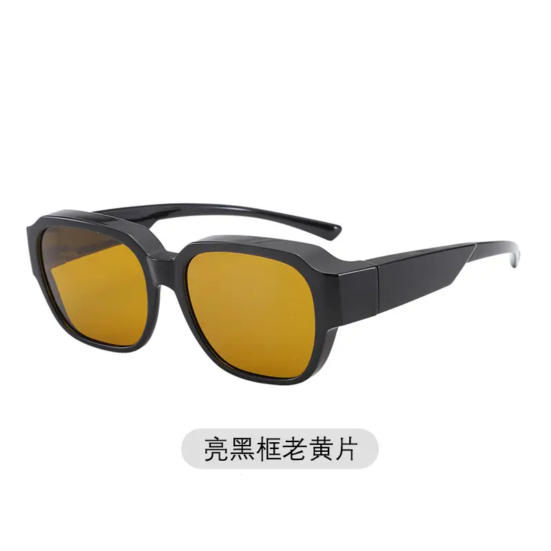 UV400 Polarized Sunglasses Black Yellow - Image 7