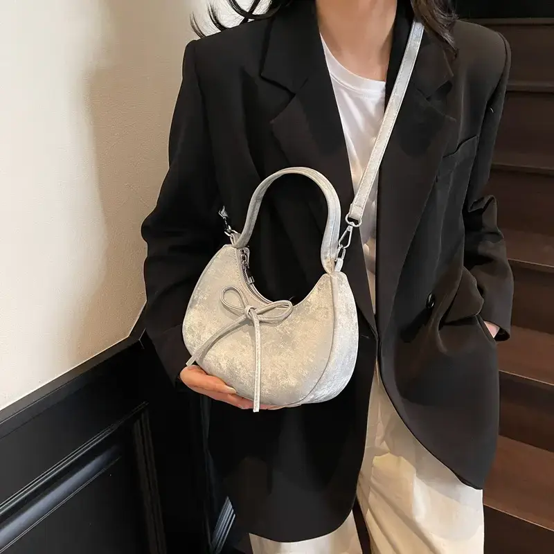 Pink Bow Shoulder Bag for Women Spring 2025 - Image 7
