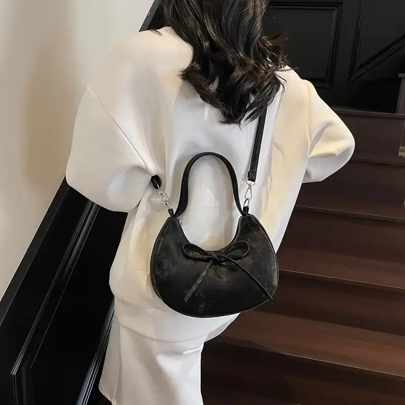 Pink Bow Shoulder Bag for Women Spring 2025 - Image 8