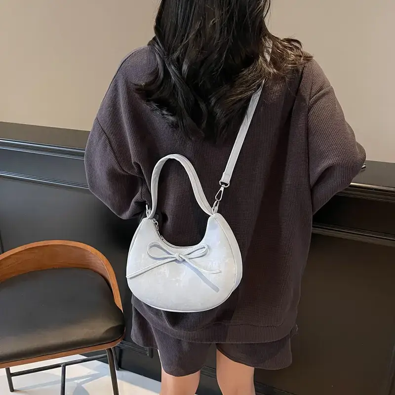 Pink Bow Shoulder Bag for Women Spring 2025 - Image 9