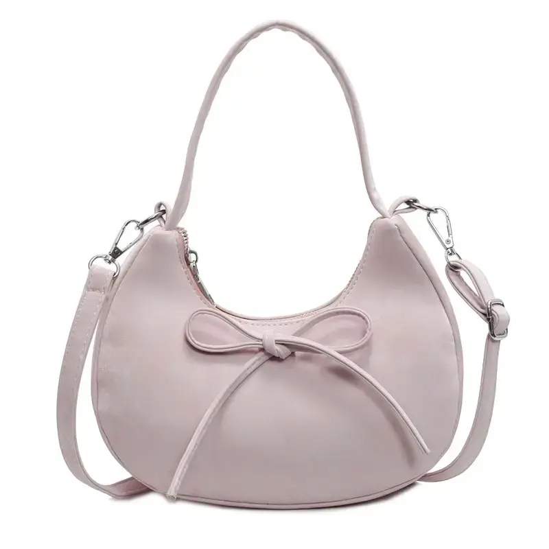Pink Bow Shoulder Bag for Women Spring 2025 - Image 2