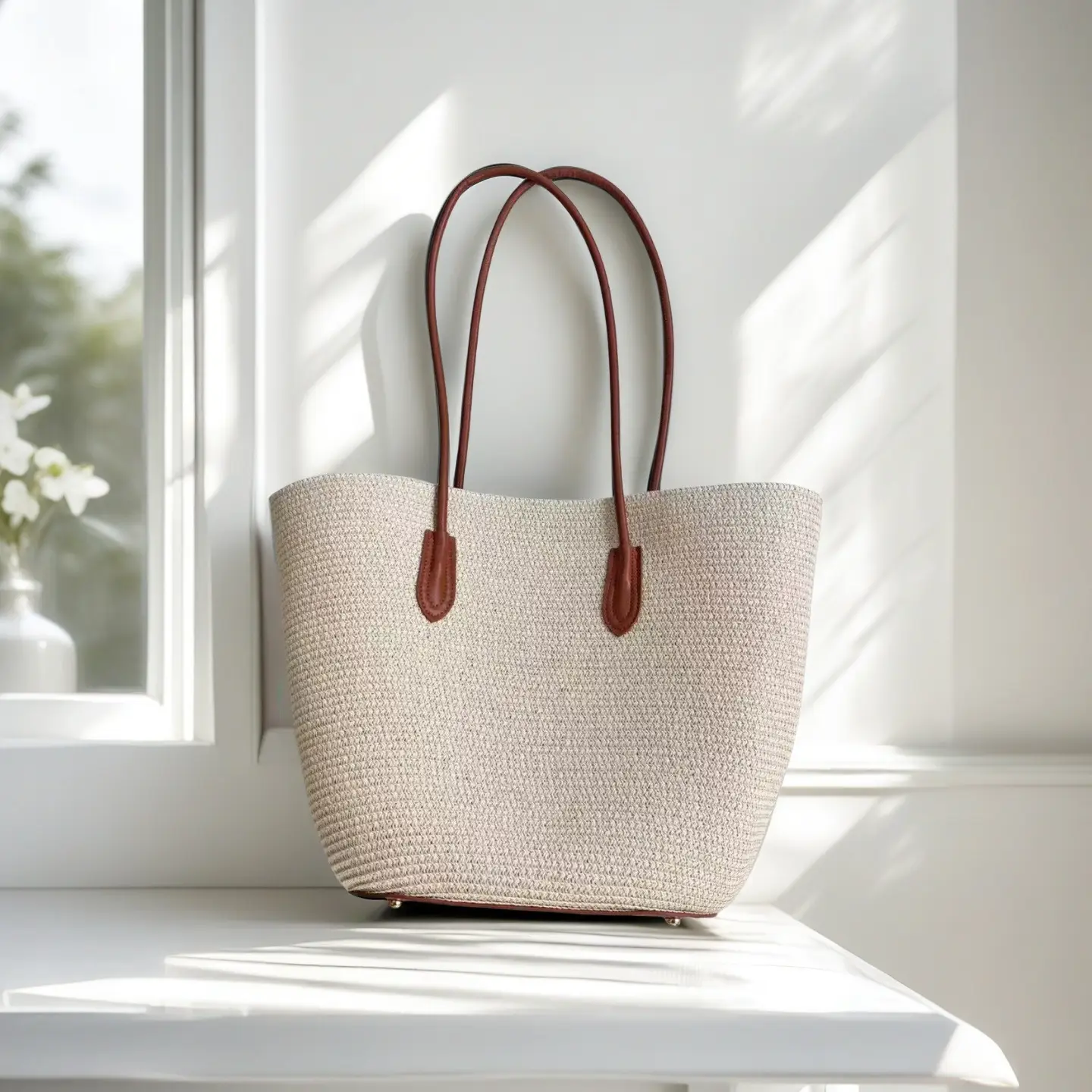 Striped Straw Woven Bag for Women Summer Large Capacity - Image 10