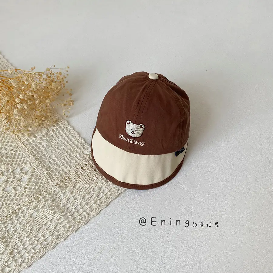 Baby Bear Duck Tongue Hat Sunscreen Cap for Kids Spring Summer - Image 2
