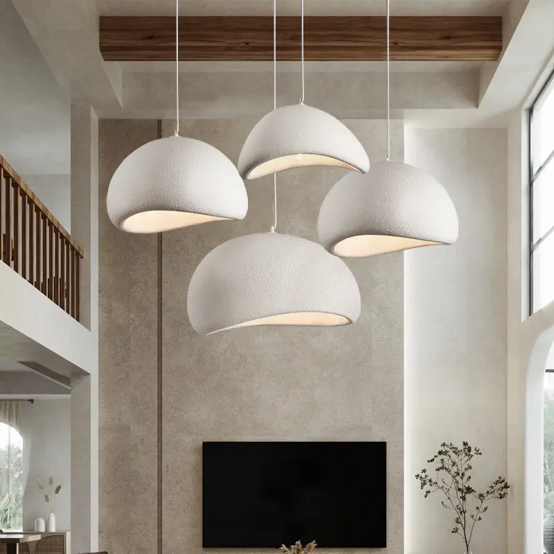 Wabi-Sabi Style Chandelier, Cream-Colored Clothing Store Model Room, Homestay, Restaurant, Hotel, Open-Air Villa, Candle Living Room Lighting Fixtures