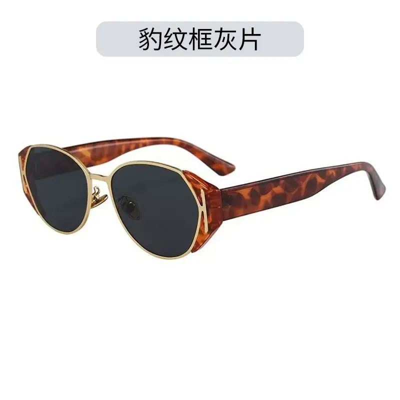 Oval Frame Ice Sunglasses with Gray Mirror - Image 5