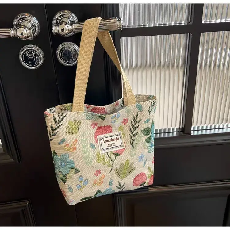Canvas Floral Tote Bag Large Capacity Women — feature 10