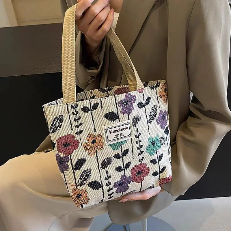 Canvas Floral Tote Bag Large Capacity Women — feature 16