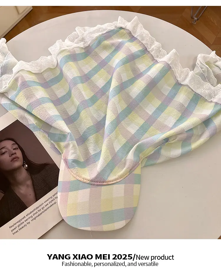 Women Plaid Duckbill Cap with Turban Scarf 2025 — feature 10