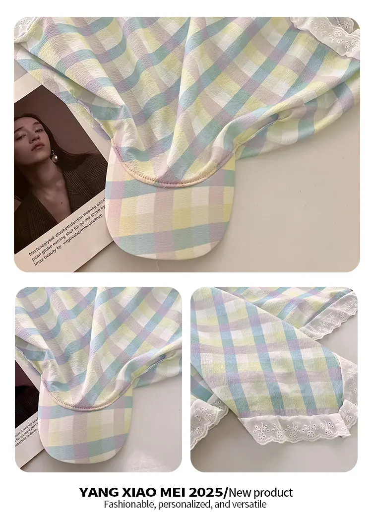 Women Plaid Duckbill Cap with Turban Scarf 2025 — feature 5