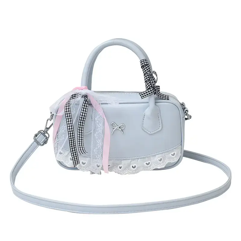 Women's White Embroidered Bow Crossbody Bag 2025 - Image 5