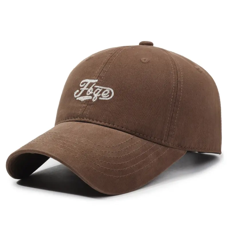 Men's Beige Embroidered Baseball Cap All Season - Image 6