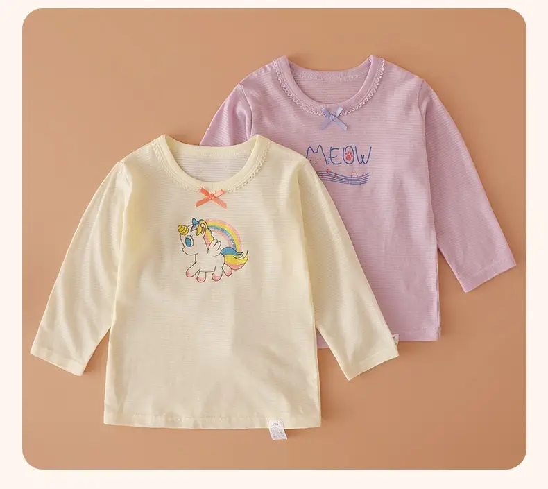 Baby T-shirt Long Sleeve Cotton Base Shirt Slub Cotton — feature 13