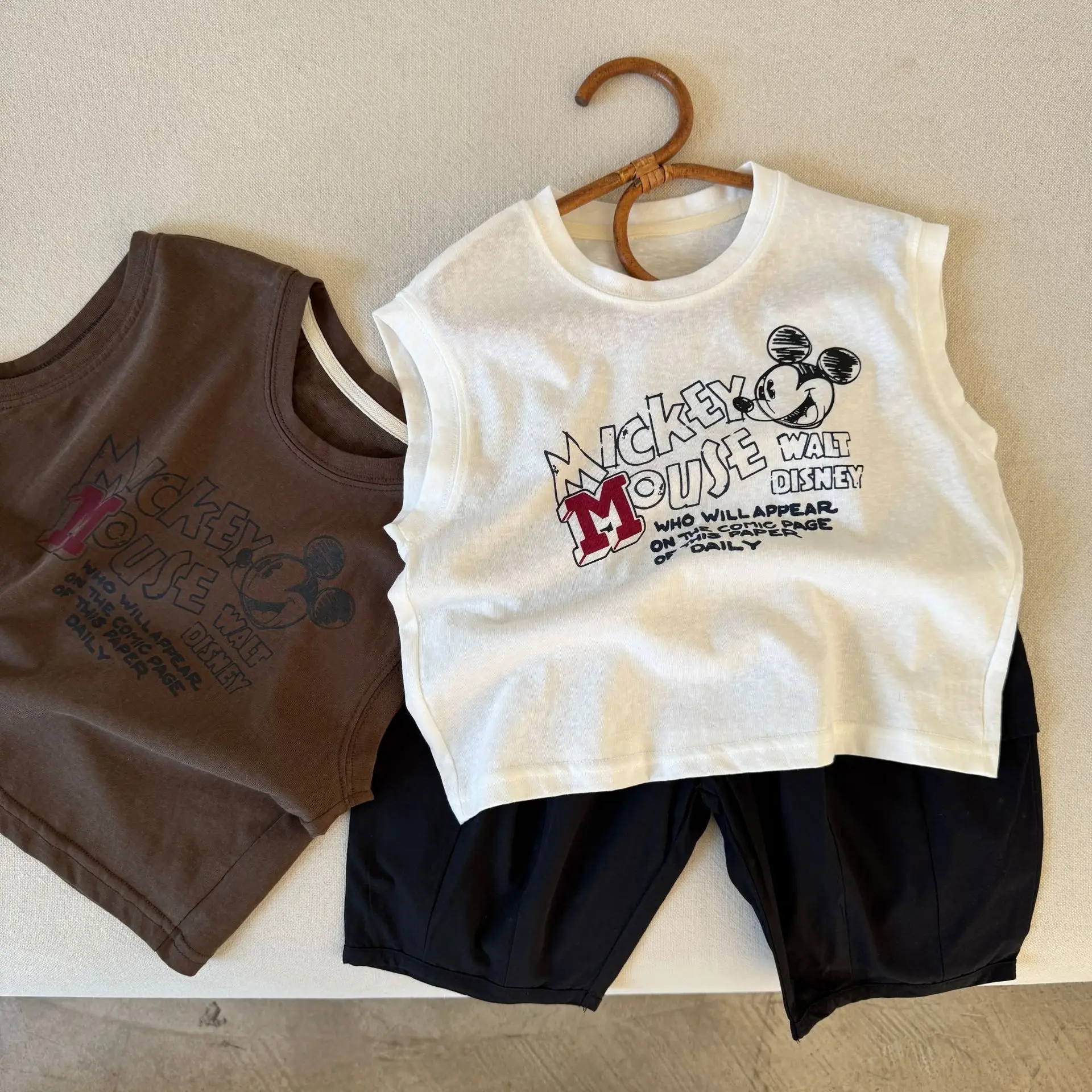 2025 Summer Cotton T-Shirt Set for Boys Girls Letter Print Casual Wear — feature 11