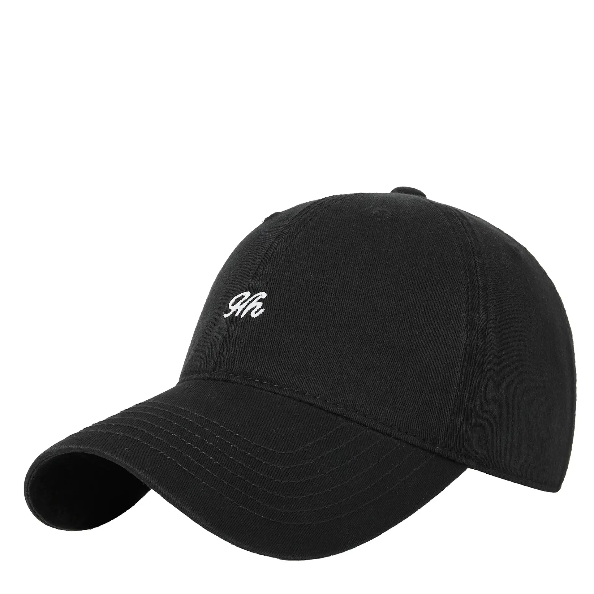 Black Korean Baseball Cap SF Logo 48h Delivery
