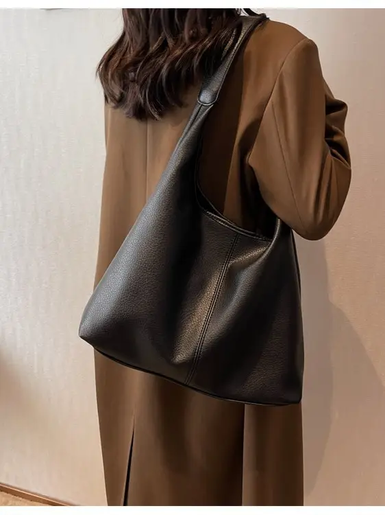Women's Large Capacity Tan Tote Bag Single Shoulder 2026 - Image 8