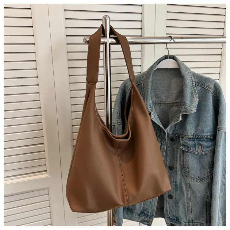 Women's Large Capacity Tan Tote Bag Single Shoulder 2026 - Image 4