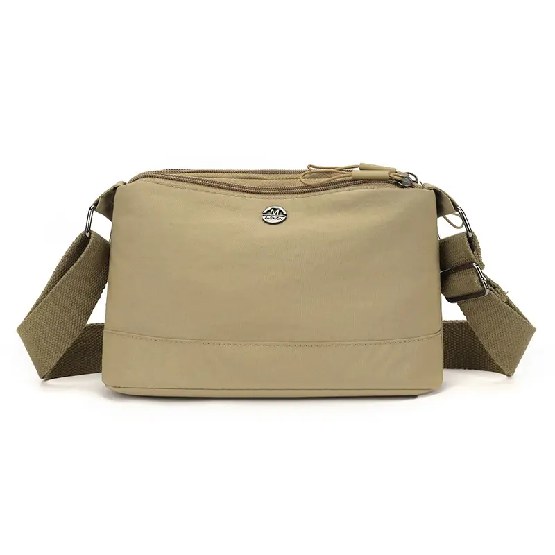 Women's Japanese Style Square Bag Brown Multi-layer Storage - Image 6
