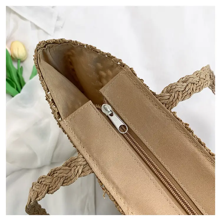 Women's Letter Knitted Crossbody Bag Brown — feature 11
