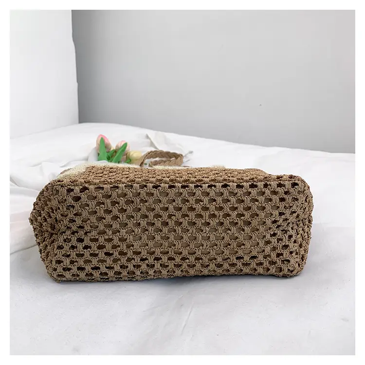 Women's Letter Knitted Crossbody Bag Brown — feature 9