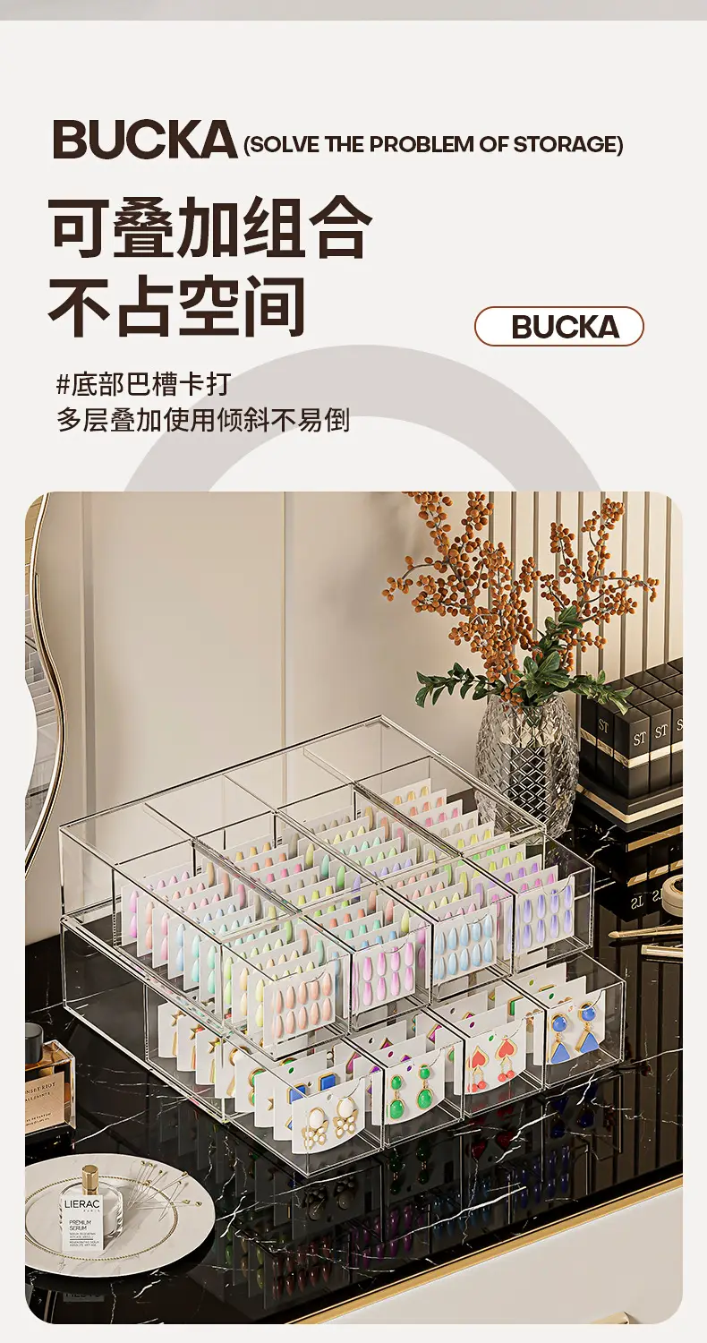 Transparent Multi-Layer Makeup Brush & Lipstick Storage Box — feature 3