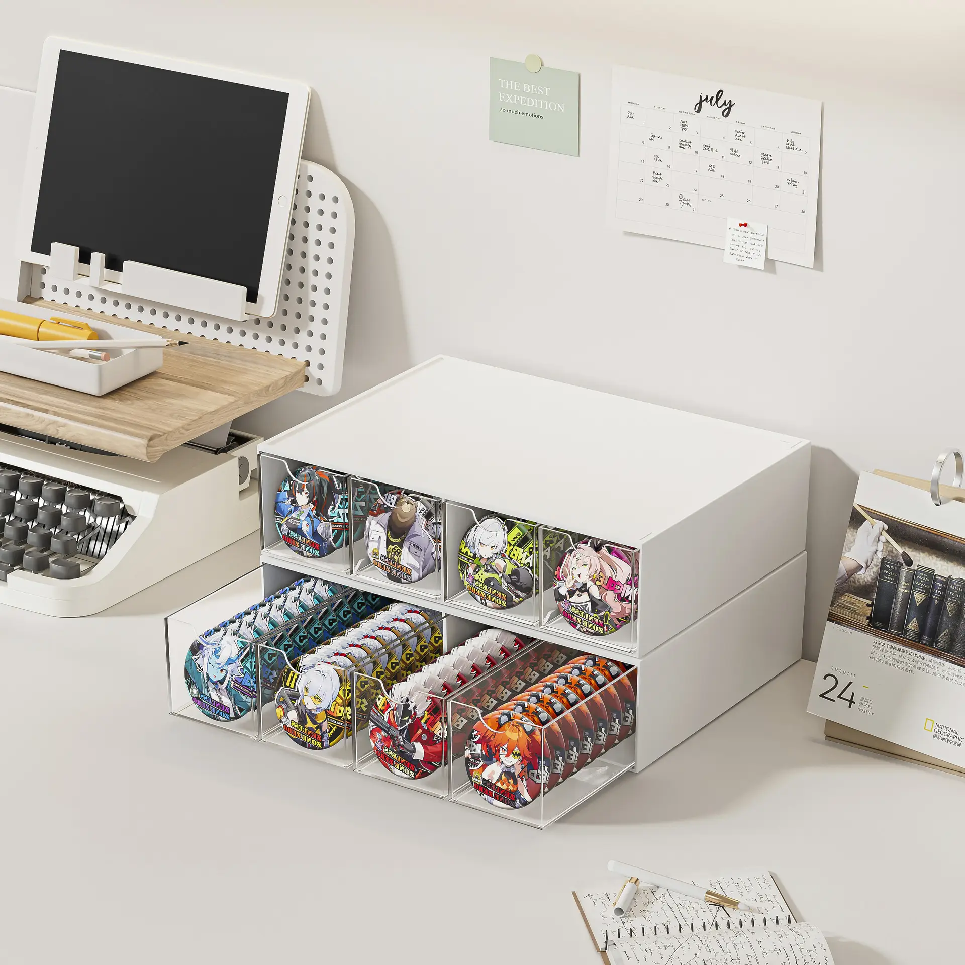 Transparent Multi-Layer Makeup Brush & Lipstick Storage Box - Image 4
