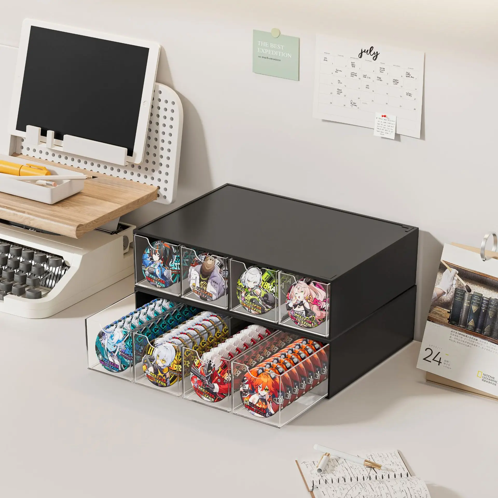 Transparent Multi-Layer Makeup Brush & Lipstick Storage Box - Image 6