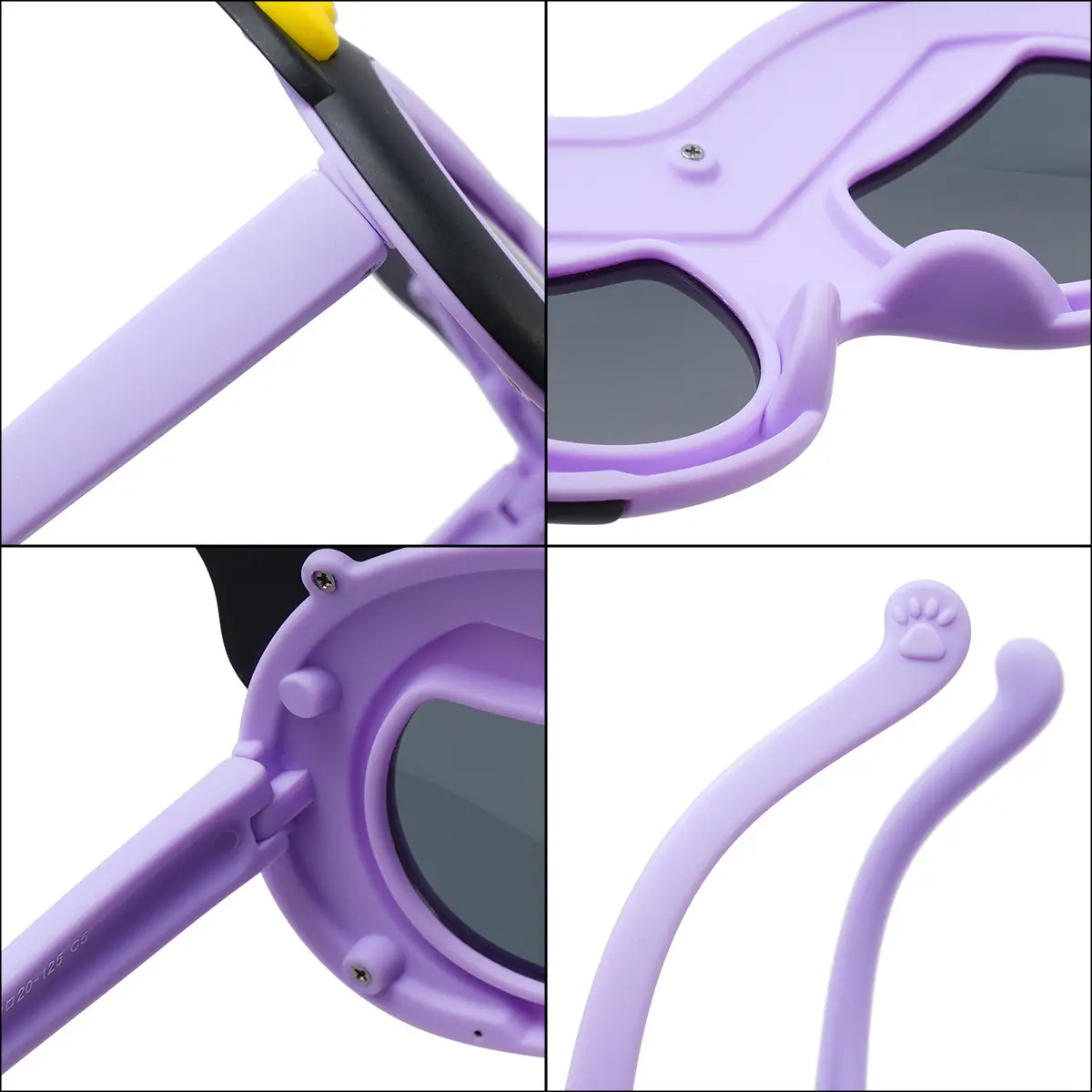 Kids Cartoon Sunscreen Sunglasses Purple Black - Image 4