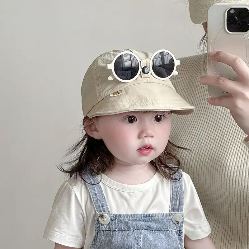 Baby Sun Hat with Sunglasses & Overdears — feature 1
