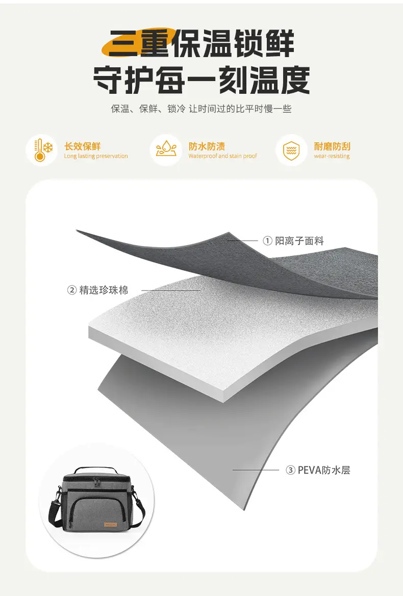 Bei Lian Ice Bag Large Capacity Anti-Leakage Shoulder Travel — feature 7