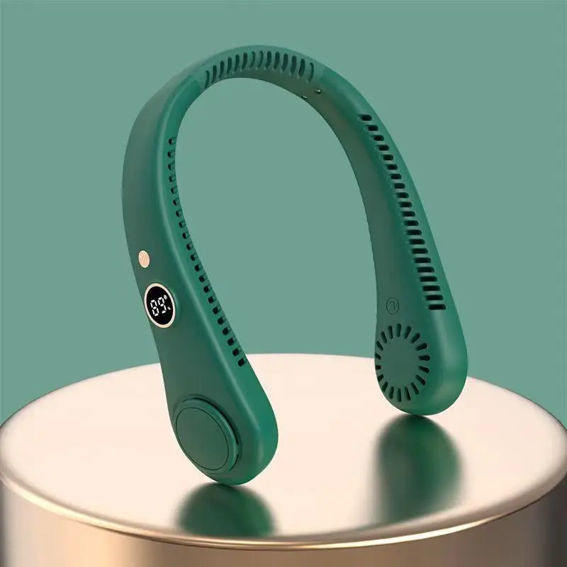 Internet Celebrity Portable Neck Fan USB Charging Lazy Outdoor Quiet Turbo Neck Bladeless Mini Wind