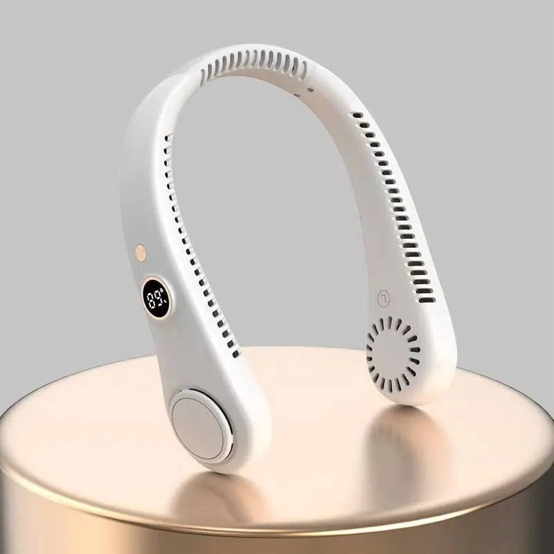 Internet Celebrity Portable Neck Fan USB Charging Lazy Outdoor Quiet Turbo Neck Bladeless Mini Wind