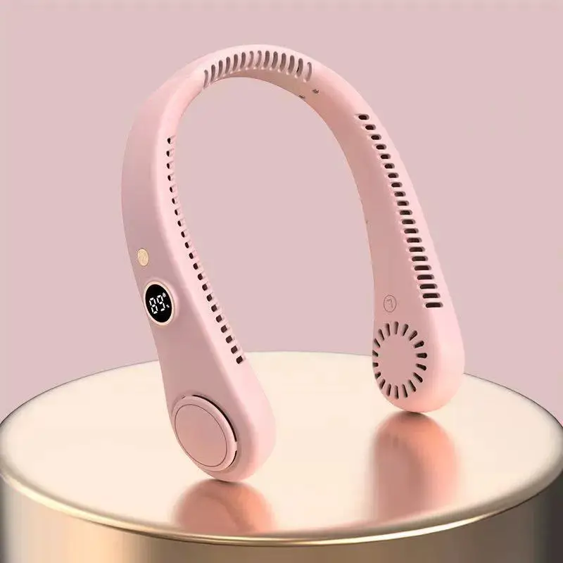 Internet Celebrity Portable Neck Fan USB Charging Lazy Outdoor Quiet Turbo Neck Bladeless Mini Wind