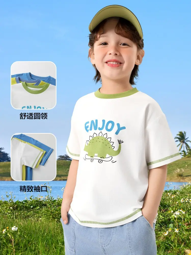 Toddler T-Shirt White Green Summer Cool Short Sleeve - Image 6