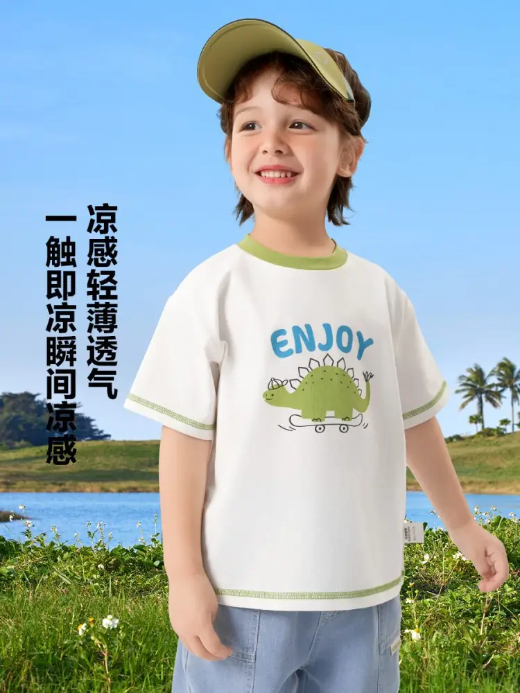 Toddler T-Shirt White Green Summer Cool Short Sleeve - Image 7