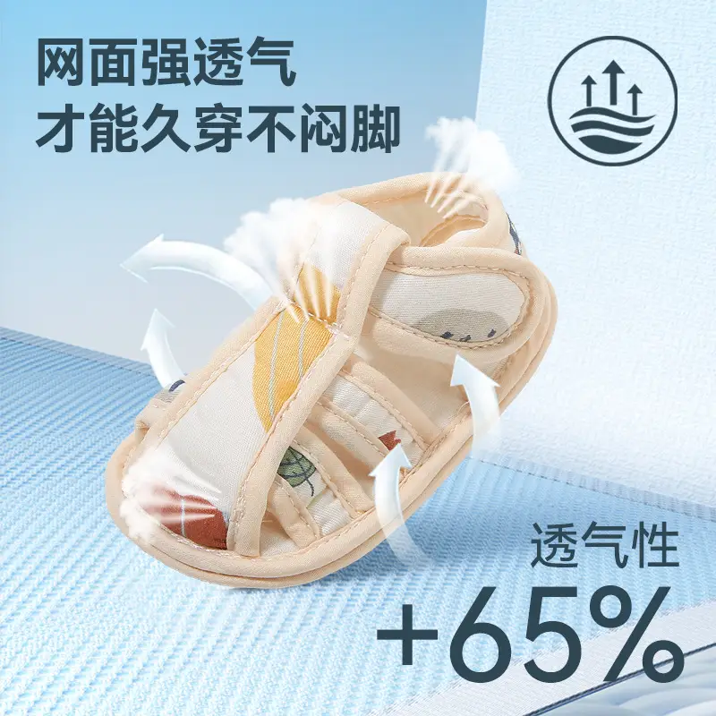 Summer Baby Sandals Baby Shoes Soft Sole Front Shoes Small Month Cloth Shoes 0-1 Year Old Baby Toddler Shoes Men 6 - Image 5