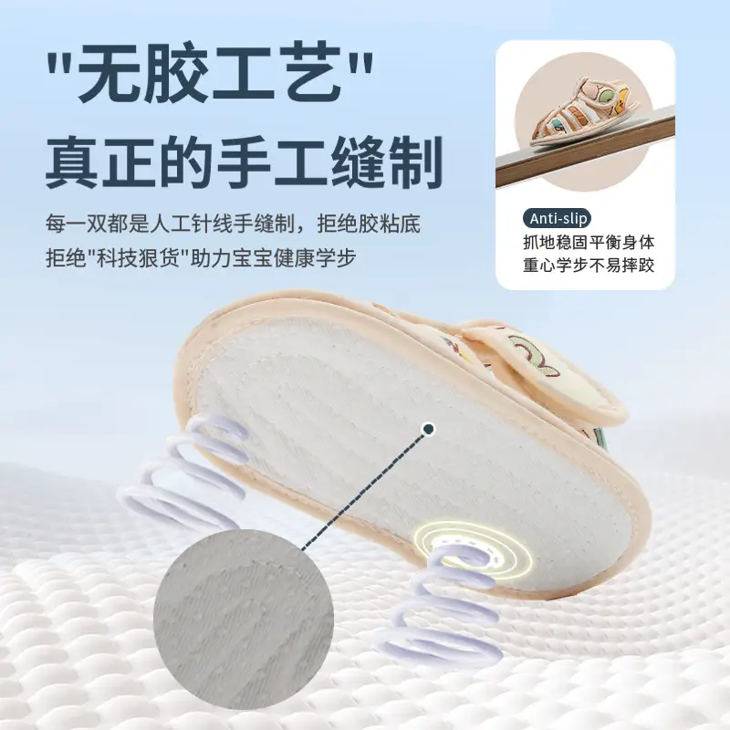 Summer Baby Sandals Baby Shoes Soft Sole Front Shoes Small Month Cloth Shoes 0-1 Year Old Baby Toddler Shoes Men 6 - Image 6