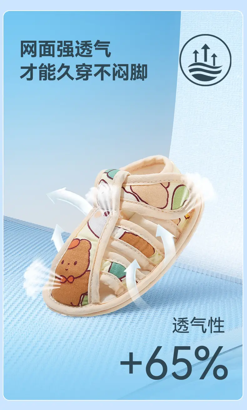 Summer Baby Sandals Baby Shoes Soft Sole Front Shoes Small Month Cloth Shoes 0-1 Year Old Baby Toddler Shoes Men 6 — feature 14