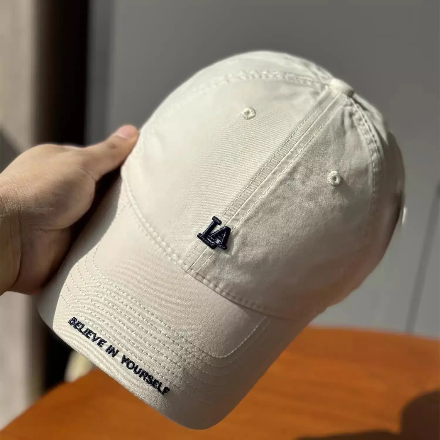 Women's Blue Baseball Cap with "BELIEVE IN YOURSELF" Embroidery - Image 13