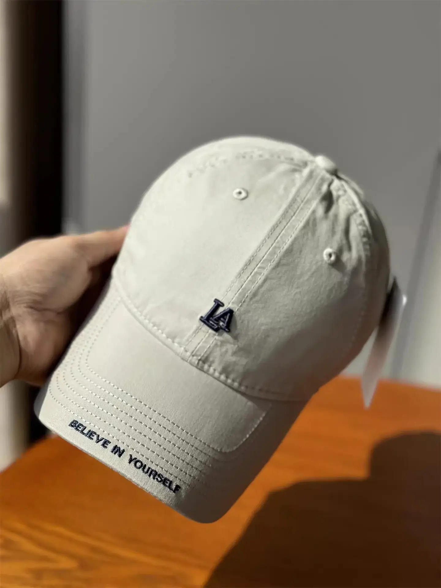 Women's Blue Baseball Cap with "BELIEVE IN YOURSELF" Embroidery - Image 8