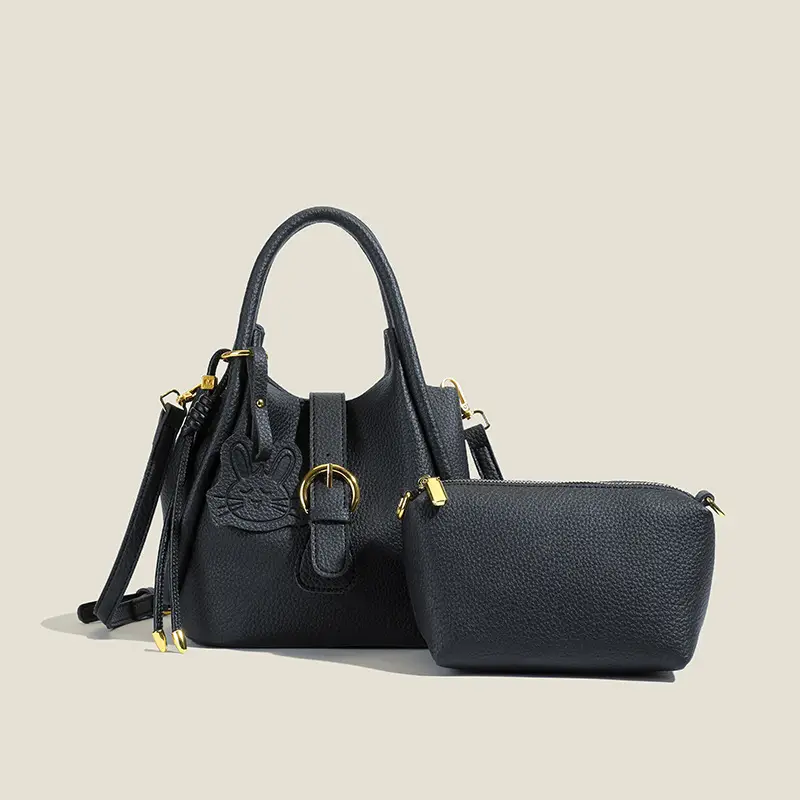 Light Luxury Women's 2-Piece Handbag Set Beige - Image 6