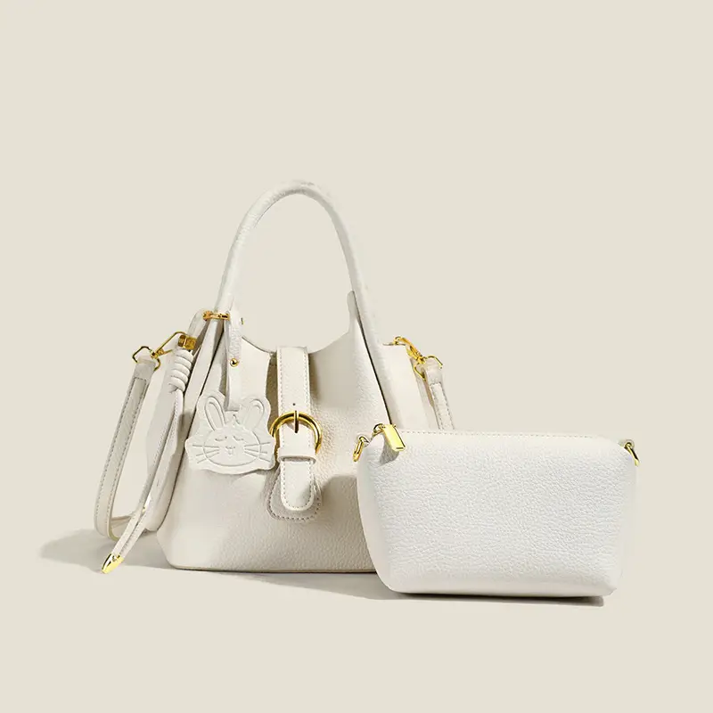 Light Luxury Women's 2-Piece Handbag Set Beige - Image 7