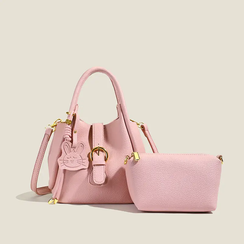 Light Luxury Women's 2-Piece Handbag Set Beige - Image 8
