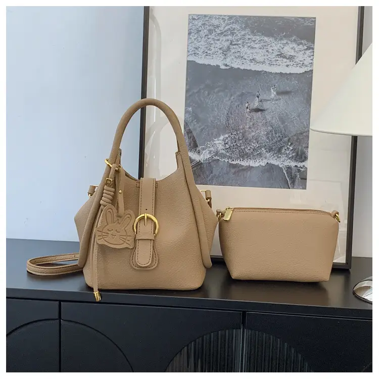 Light Luxury Women's 2-Piece Handbag Set Beige — feature 2