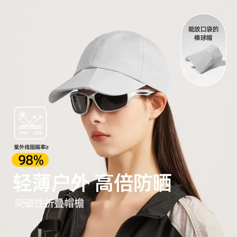 Women White UV400 Baseball Cap Sunscreen Cap - Image 5