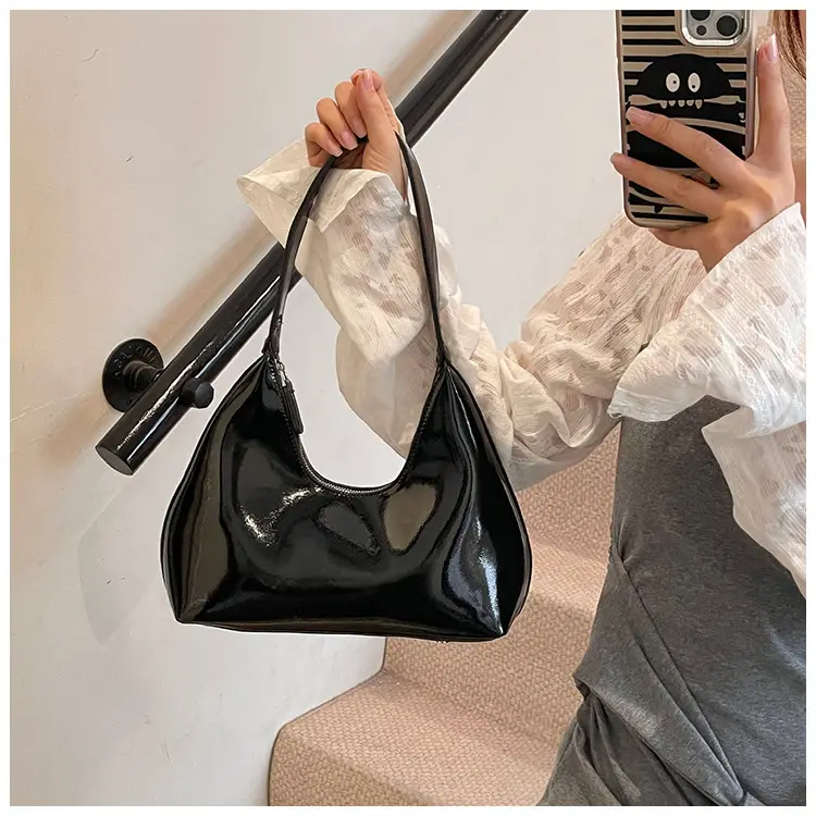Women's Nude Leather Underarm Bag 2025 Summer — feature 12